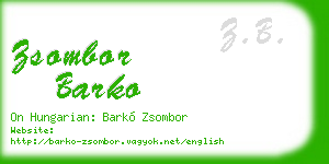 zsombor barko business card