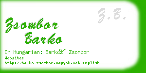 zsombor barko business card
